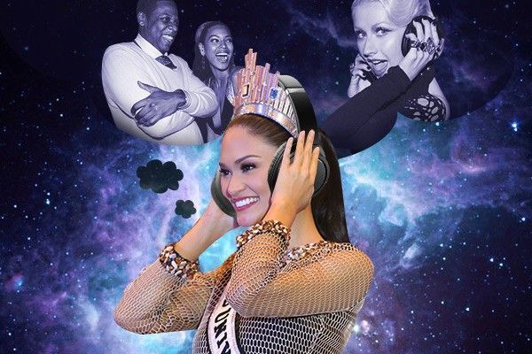 Ca khúc Forever Young của rapper Jay Z đem lại động lực khá lớn cho Pia trong hành trình hướng tới chiếc vương miện Hoa hậu Hoàn vũ thế giới.