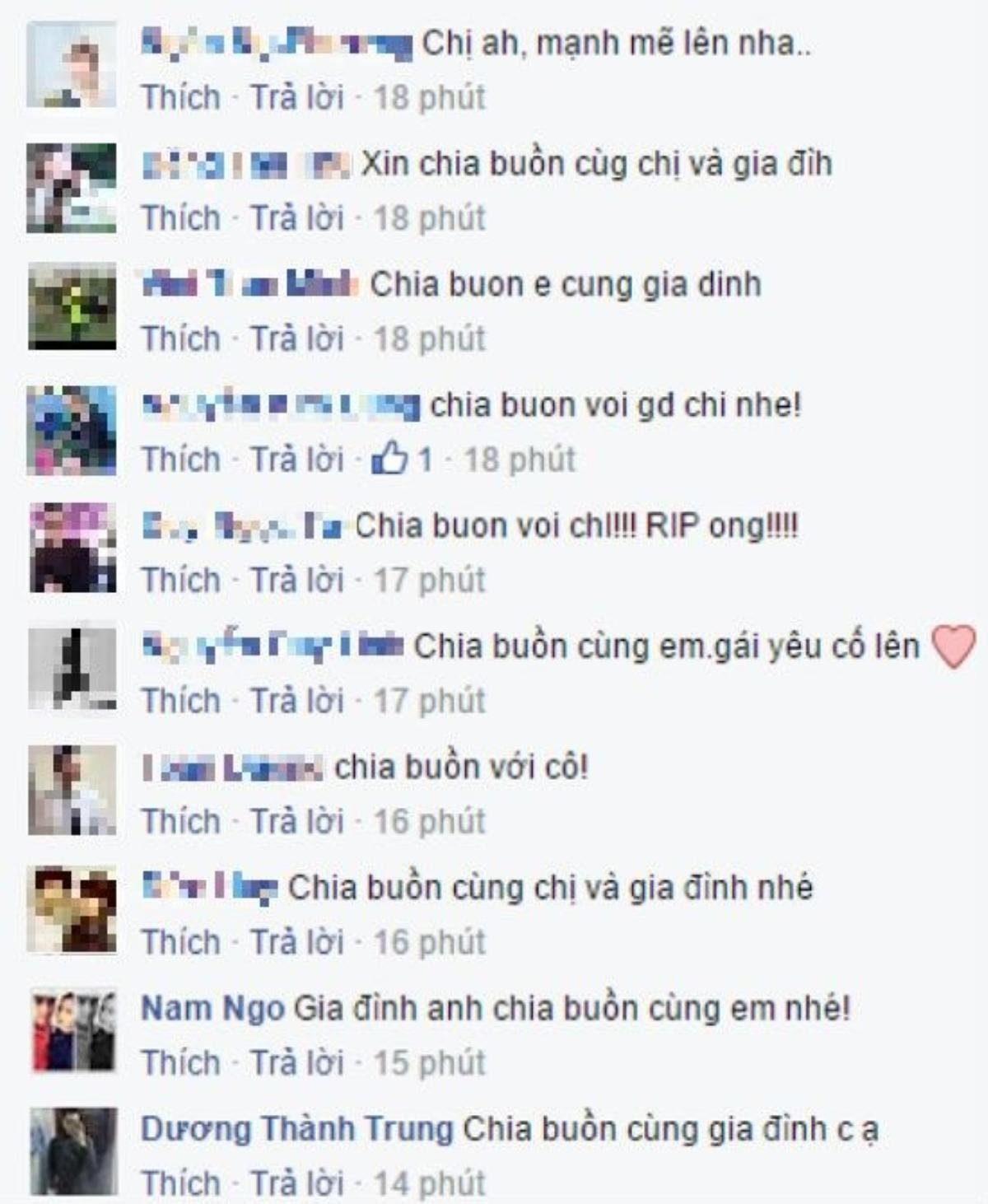 Bạn bè và các fan gửi lời chia buồn, động viên đến Maya.